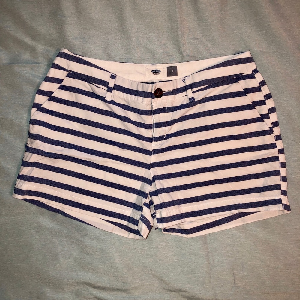 Navy and white shorts